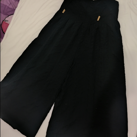 Free People Black Wide Leg Pants - Picture 4 of 6